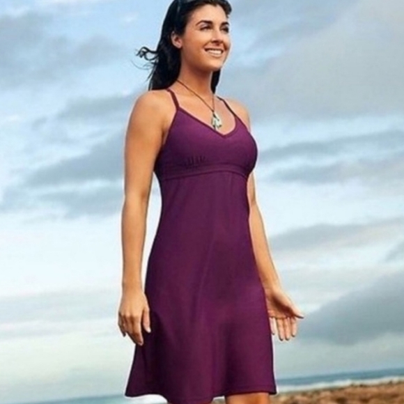 Athleta Other - Athleta Shorebreak Eggplant Purple Swim Dress Small